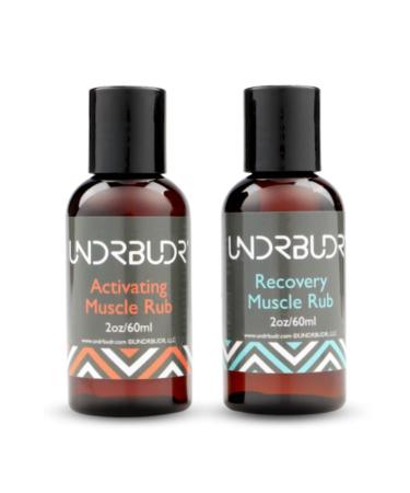 Activating Muscle Rub Recovery Muscle Rub Pre-Activity & Post Activity Combo 2oz Oil Each