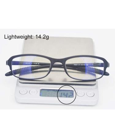 Buy Computer Blue Light Blocking Reading Glasses - Flexible Lightweight UV Protection - Anti Eyestrain for Men & Women - 2 Black & 2 Gray 2.0x - Buy Online on GoSupps.com