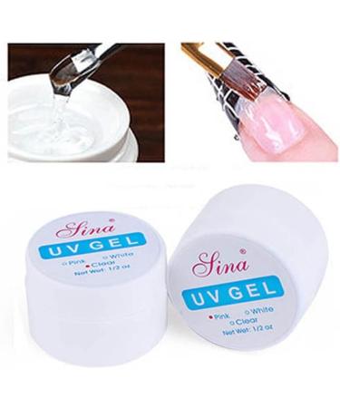 Gel Building Crystal False Nails Gel for Nail Art Polish Gel 1PC UV Gel Builder Nail Tips 3Color(Clear/White/Pink)15Ml Extension - (Color: White) - Buy Online on GoSupps.com