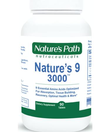 Nature's 9 3000 Essential Amino Acids Supplement, Best EAA Amino Acid Complex All 9 Essential Amino Acid Pills, Vegan Aminos 90 Pill 1 Gram Per Tablet 90 Count (Pack of 1) - Buy Online on GoSupps.com