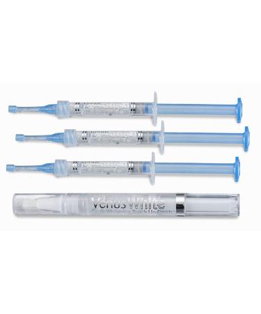 Venus White Pro 35% Whitening Gel 3 Syringe Refill (35%) and Teeth Whitening Touch Up Brush