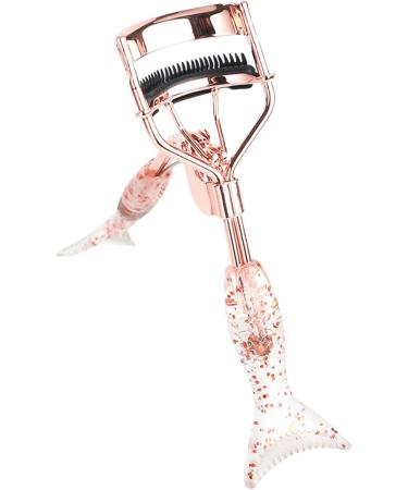 Hutnncg Small Eyelash Curler Small Eyelash Curler in Fish Tail Shape Ergonomic Portable Makeup Supplies Beautiful Eyelash Tools for Girls Women Females Ladies A4 Electroplated Rose Gold With Black Comb Rose Go - Buy Online on GoSupps.com
