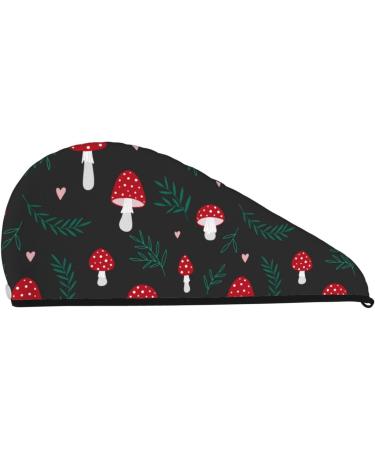 Amanita Mushroom Microfiber Hair Towel | Soft Super Absorbent Coral Velvet Wrap for Long Curly & Thick Hair | Quick Dry for Women - Buy Online on GoSupps.com