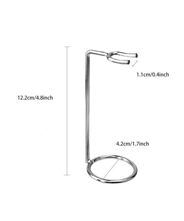 Modern Hearing Stand & Shaving Brush Organizer | Extra Wide Openings | Travel Razor Accessories in Sleek Silver - Buy Online on GoSupps.com