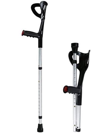 PSMPENG LRVTREC Forearm Crutches Adjustable Aluminum Forearm Crutches with Open Cuff Adjustable Comfortable Durable Wrist Grip for Standard and high Adults Lightweight Lightweight Arm Crutch