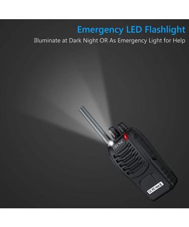 eSynic Professional Rechargeable Walkie Talkies - Long Range 2 Way Radio for Adults | Supports VOX 16 Channel | LED Light | Original Earpieces Included - Buy Online on GoSupps.com