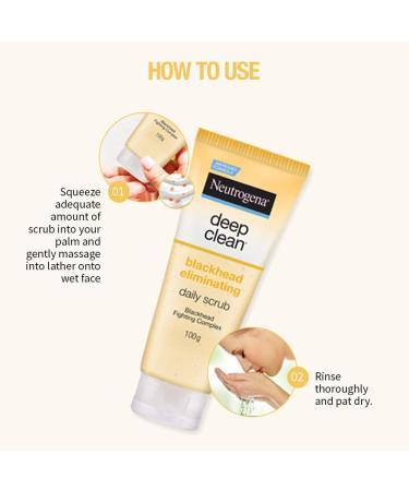 Deep Clean Scrub for Blackhead Removal - Daily Face Scrub for Clear & Healthy Skin | 100g - Buy Online on GoSupps.com