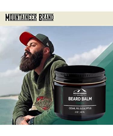 Mountaineer Beard Balm for Men | All-Natural Leave-In Conditioner | Moisturizes Dry Skin | Hydrates & Softens Beard | Timber Scent 2oz - Buy Online on GoSupps.com