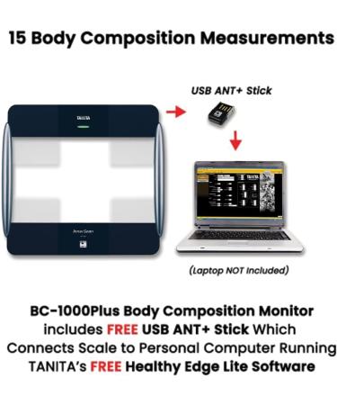 TANITA BC-1000 Plus FDA Cleared Black ANT Radio Wireless Body Composition Monitor - Buy Online on GoSupps.com