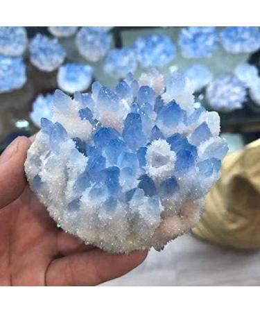 Natural Crystal Rough 350g-500g Blue White Crystal Cluster Natural Quartz Cluster Samples Crystal Stone for collecction 1pc - Buy Online on GoSupps.com