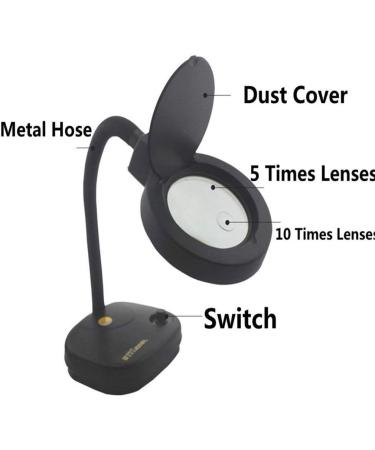 Desktop Magnifier Gooseneck Lamp Auspicious Clouds - Buy Online on GoSupps.com