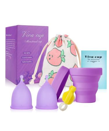 Florauspicious reusable menstrual cup get florauspicious menstrual cups for female care 2 pieces (small pink) pink/pink 1 piece (2 pack)