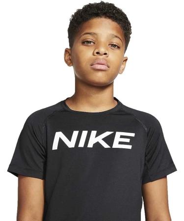 Nike Boys Pro Compression T-shirt - Youth Large - Black | Performance Fit - Buy Online on GoSupps.com