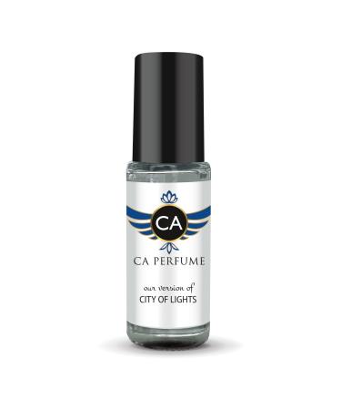 CA Perfume Impression of City of Lights Unisex Perfume Oil Amber Vanilla Scent Long Lasting Fragrance for Women and Men Travel Size Mini Perfume Sample TSA Ready Body Oil Roll-on 0.14 Fl Oz 4ml