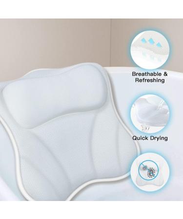 Premium Bath Pillow for Tub - Comfort Spa Bathtub Cushion with Non-Slip Suction Cups - Buy Online on GoSupps.com