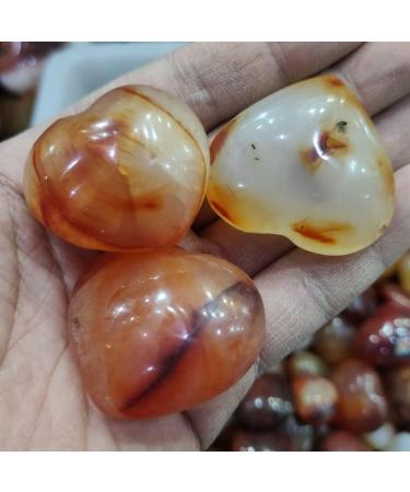 3pcs Natural Heart-Shaped Colorful Red Carnelian Agate Flame Geode Beautiful Crystal - Buy Online on GoSupps.com