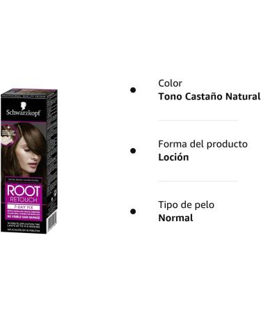 Schwarzkopf Root Retouch 7-Day Fix Semi-permanent Root Concealer Brown Hair Dye Ideal for Touching Up Grey Root Regrowth Ammonia Free Natural Brown 60 ml Natural Brown 60 ml (Pack of 1) - Buy Online on GoSupps.com