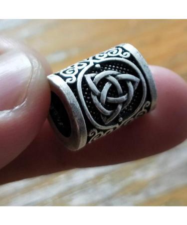 Yahpetes 2 Pcs Celtic Knots Triquetra Viking Beard Beads Set - Norse Rune Metal Rings - 0.59X0.47 Inches - Buy Online on GoSupps.com