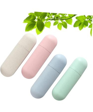 TOVINANNA 4 Pieces Toothbrush Case - Durable & Stylish Toothbrush Container for Home & Travel - International Shipping Available - Buy Online on GoSupps.com