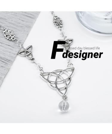 Designer Gothic Crystal Head Chain Pendant for Women and Girls - Silver Halloween Hair Jewelry - Buy Online on GoSupps.com