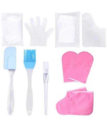 Beaupretty Paraffin Wax Mitts 1 Set Hand and Foot Care Set Lining Pp Product Work Spa Exfoliating Scrub Gloves Pink