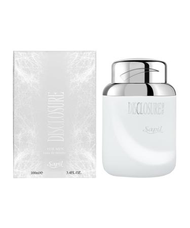 Sapil Disclosure White Perfume for Men - Long-Lasting Dubai Cologne - Woody Aromatic EDT Spray - 3.4 Oz (100 ml) - Ideal Men's Fragrance for Daily Wear - Buy Online on GoSupps.com