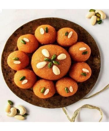 Rakhi Diwali Special (Motichoor Laddu) Gift Hamper for Brother Sister Delicious Indian Traditional Sweets Best Gift For All Occasions Tasty Treat For Family & Friends Sold By Kidzbuzz (600g)