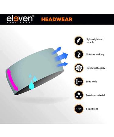 Eleven Sportswear Non-Slip Sports Headband for Men & Women Perfect for Running Cycling Hiking Skiing Yoga & Fitness - Team Blue - Buy Online on GoSupps.com