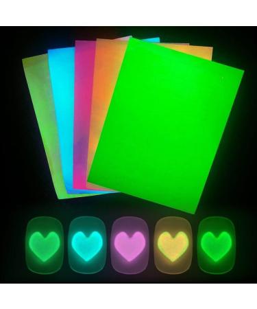Nail Art Decorations Ice Cube Charming Self Adhensive Decals Aurora Luminous Nail Stickers Love Heart(05) Style5 - Buy Online on GoSupps.com