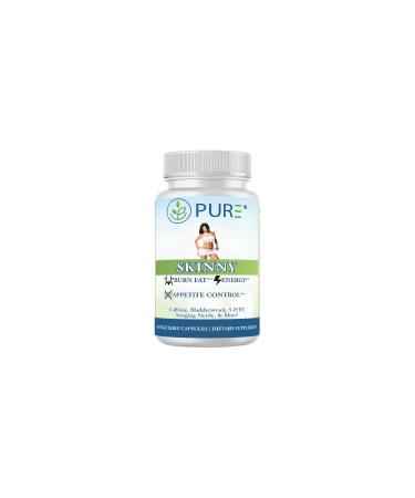 PURE Skinny Premium Wellness Supplement Chromium Caffeine L-Carnitine 60 Capsules 30-Day Supply