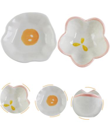 MAGICLULU 4 Pcs Ceramic Saucer Mini Small Tools Ceramics re-usable 10X10X4CMx2pcs Assorted Colorx2pcs - Buy Online on GoSupps.com