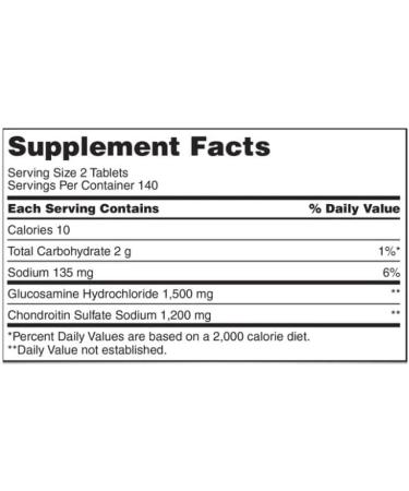 KS Extra Strength Glucosamine 1500 mg Chondroitin 1200 mg 280 Tablets - Buy Online on GoSupps.com