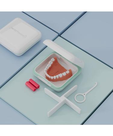 Orthodontic Retainer Case Kit - Slim Aligner Case with Chewie Tool and Cleaning Brush - Cute Milky White Dental Storage Box for Braces - Buy Online on GoSupps.com