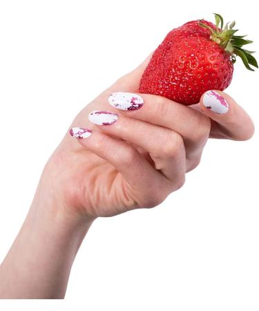 Glamsy Crystal Blush Nail Wraps - White & Pink Glitter | 24 Ultra-Thin Self-Adhesive Nail Foils for Stunning Nails - Buy Online on GoSupps.com