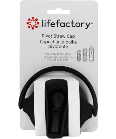 Lifefactory BPA-Free Pivot Straw Cap for 12oz-22oz Glass Bottles - Onyx - Buy Online on GoSupps.com