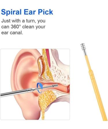WWDZ 6pcs Ear Cleaning Kit - Portable Earpick Cleaner Set for Ear Wax Removal - Buy Online on GoSupps.com