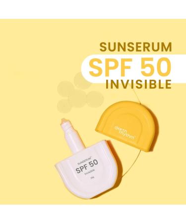 Earth Rhythm Invisible Sunscreen Serum SPF 50 | No white cast Lightweight | Vitamin E Almond Oil & Jojoba Oil | Suitable for all skin types | For men & women 50 grams Invisible SPF 50 - Buy Online on GoSupps.com