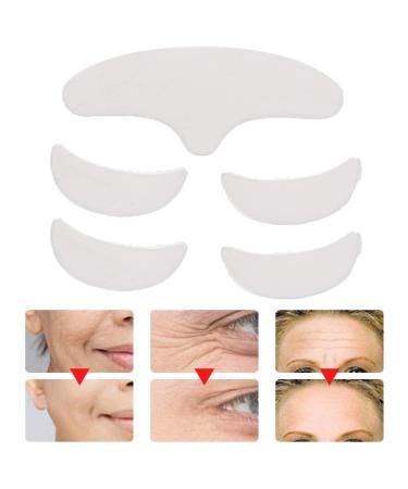 Folding pavement 5 pieces silicone oia anti fold pavement different shapes reusable washable forehead eye face frown frowning antliping anti -aging pavement pavement pavement silicone pavement