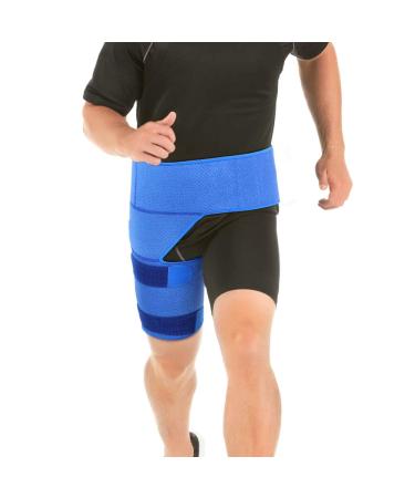 Yosoo Hip Thigh Brace Groin Support Bandage Hip Support Improved Elastic Band Double Pressure Non Slip Breathable Waist Leg Protector for Joint Pain