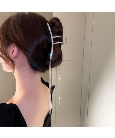 Pearl Rhinestone Long Tassel Pendant Grab Clip Ladies Back Head Shark Clip Creative Wedding Hairpin Hair Accessories (Color : TS5184 2) - Buy Online on GoSupps.com