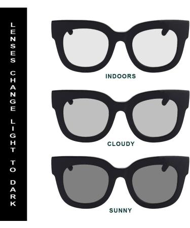 Blue Light Blocking Photochromic Glasses - Model A8045 Black | Stylish Eye Protection for Screen Use - Buy Online on GoSupps.com
