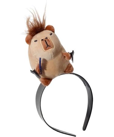 Generic Face Wash Headband - Makeup AnimalCartoon Capybara Headband Decor | Capybara Shape Face Washing Tool for Sports Shower Makeup Face Wash and Skincare Coffee - Buy Online on GoSupps.com