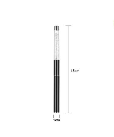 MUOBOFU 2pcs Ombre Nail Brushes Kolinsky Bristles Rhinestone Handle - Professional Gradient Manicure Tools for DIY Home Salon, Acrylic Painting & Halloween Designs - Black & White - Buy Online on GoSupps.com
