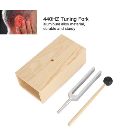 440Hz Tuning Fork Set - Sound Healing Therapy Tool for Yoga & Meditation | Includes Hammer & Wooden Stand - Buy Online on GoSupps.com