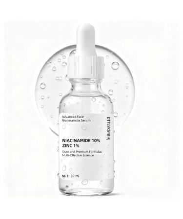 10% Niacinamide Serum + 1% Zinc - For Acne Pore Minimizing & Shine Control - Daily Brightening Facial Serum - Non-Comedogenic For All Skin Types 1 Fl Oz