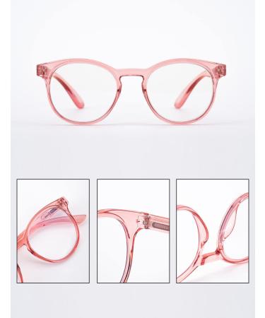 Lanlang 2-Pack Blue Light Filter Reading Glasses for Women - Stylish Anti-Eyestrain & UV Protection in Transparent Pink & Purple 0-3.5 Diopters - Buy Online on GoSupps.com
