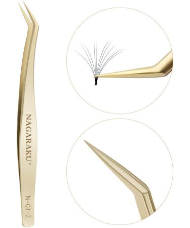 NAGARAKU 5 PCS Precision Eyelash Extension Tweezers Set with Storage Case - Straight & Curved Professional Volume Lash Tools - Buy Online on GoSupps.com