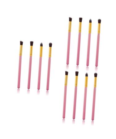 minkissy 12 Pcs Foundation Makeup Brush Highlighter Makeup Brush Synthetic Hairs Brushes Cosmetics Brush Tool Eyebrow Eye Cosmetic Flash Suit Glitter Makeup Brushes Pink Eyes Pole
