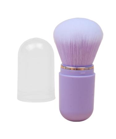 Retractable Foundation Brush Travel Blush Brush Portable Face Brush with Lid for Foundation Blush Bronzer & Powder Travel Friendly purple