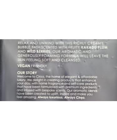 Ciroa Kakadu Plum & Wild Berries Bubble Bath | Relax & Unwind Lavender | 26.4 fl oz (750ml) | International Shipping - Buy Online on GoSupps.com